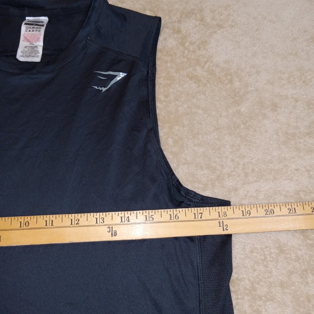 GymShark Men's Sleeveless Tank Top Small Black Workout - Picture 7 of 7